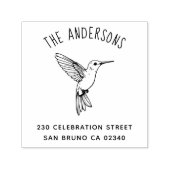 Hummingbird Familie spricht zartes Süße an Permastempel (Design)