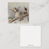 Hummingbird Family Vintag Notecard Mitteilungskarte (Vorne/Hinten)