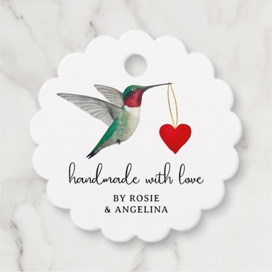 Hummingbird Favor Tags Geschenkanhänger (Vorderseite)