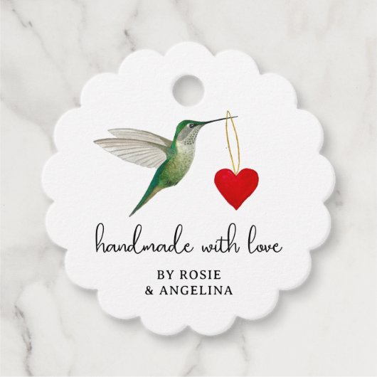 Hummingbird Favor Tags Geschenkanhänger (Vorderseite)