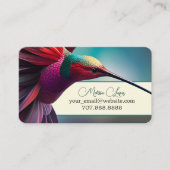 Hummingbird Flight Abstrakt Eleganter Vogel Visitenkarte (Vorderseite)