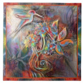 Hummingbird Flight Soft Pastors Art Fliese (Vorderseite)