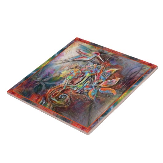 Hummingbird Flight Soft Pastors Art Fliese (Seite)
