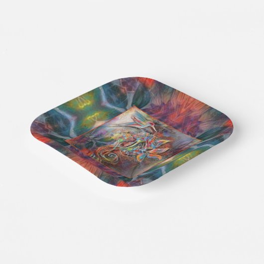 Hummingbird Flight Soft Pastors Art Pappteller (Gewinkelt)