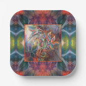 Hummingbird Flight Soft Pastors Art Pappteller (Vorderseite)