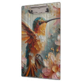 Hummingbird & Floral Art Clipboard – Textured Klemmbrett (Links)