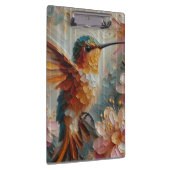 Hummingbird & Floral Art Clipboard – Textured Klemmbrett (Rechts)