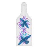 Hummingbird Floral Art Deco Schneidebrett (Vorderseite)