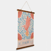 Hummingbird Floral Art Print Wandteppich Mit Holzrahmen (Gewinkelt)