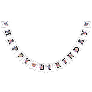 Hummingbird Floral Bouquet Geburtstagsparty Wimpelkette