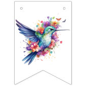 Hummingbird Floral Bouquet Geburtstagsparty Wimpelkette (Erste Fahne)