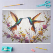 Hummingbird Floral Fauna Decoupage Tissue Paper Seidenpapier (Basteln)