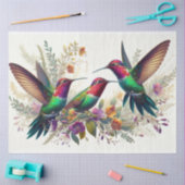 Hummingbird Floral Fauna Dekoupage Seidenpapier (Basteln)