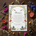 Hummingbird Floral Garden Baby Shower Dankeskarte<br><div class="desc">Express gratitude with style using our botanical baby shower thank you card, a summer garden floral note that brings a touch of modern elegance to your post-party reflections. This elegant greenery and wildflower stationery is a fully editable digital template, designed to perfectly complement your aesthetic without overcrowding the beautiful floral...</div>