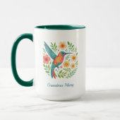 Hummingbird Floral Garden Botanical Art Tasse (Links)