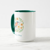 Hummingbird Floral Garden Botanical Art Tasse (Vorderseite Links)
