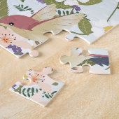 Hummingbird Floral Garden Vintag Illustration Puzzle (Seite)