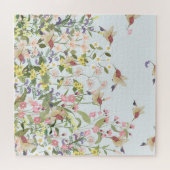 Hummingbird Floral Garden Vintag Illustration Puzzle (Horizontal)