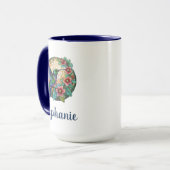 Hummingbird Floral Personalized Coffee Mug Tasse (Vorderseite Links)