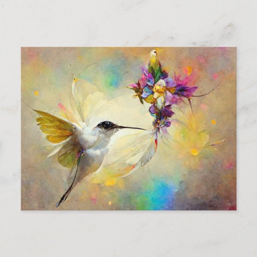 Hummingbird Floral Postkarte (Vorderseite)