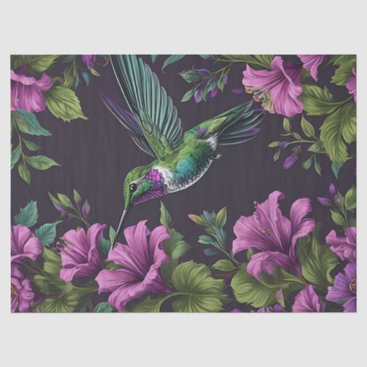 Hummingbird Floral Seidenpapier (Vorderseite)