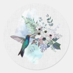Hummingbird Floral Stickers