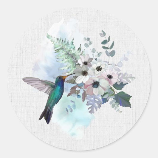 Hummingbird Floral Stickers (Vorderseite)