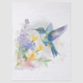 Hummingbird Floral Watercolor Seidenpapier (Vorderseite)