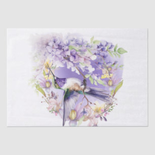 Hummingbird Floral Watercolor Seidenpapier