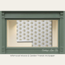 Hummingbird | Floral White Background Tapete