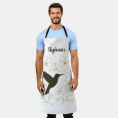 Hummingbird Flower Garden Apron Schürze (Getragen)