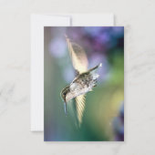 Hummingbird Flying Dankeskarte (Vorderseite)