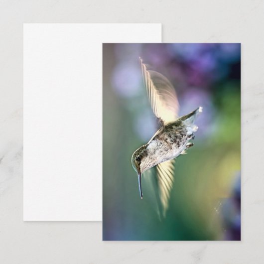 Hummingbird Flying Dankeskarte (Vorne/Hinten)