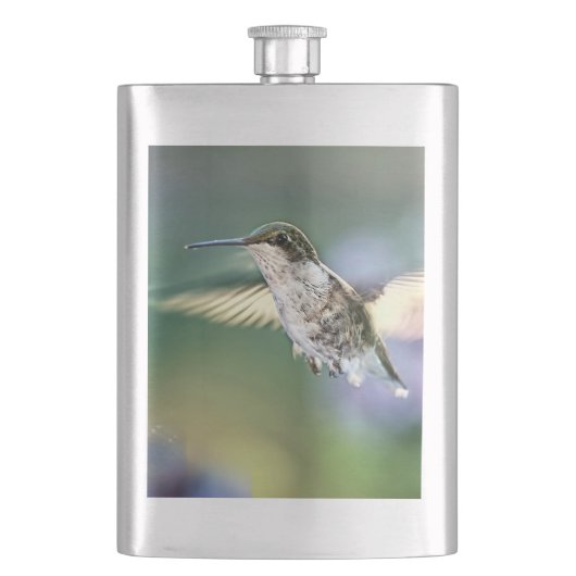 Hummingbird Flying Flachmann (Vorderseite)
