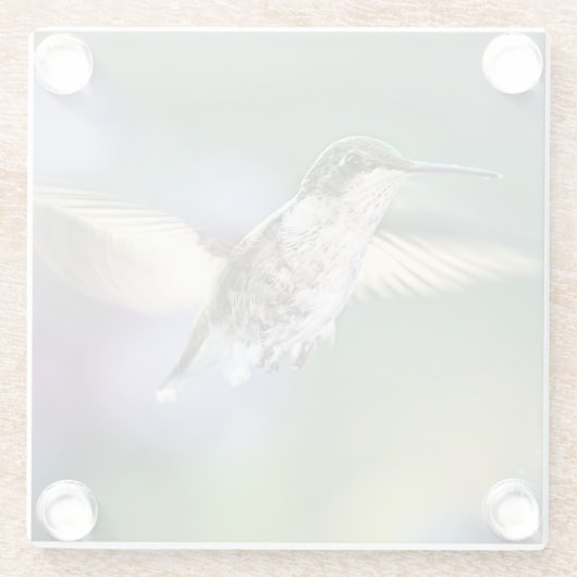 Hummingbird Flying Glasuntersetzer (Rückseite)