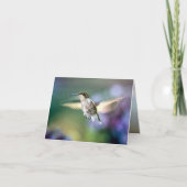 Hummingbird Flying Karte (Vorderseite)