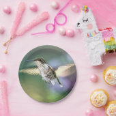 Hummingbird Flying Pappteller (Party)