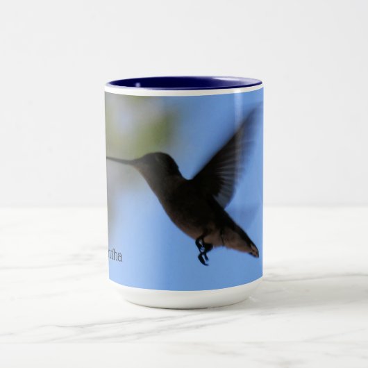 Hummingbird Flying Personalized Mug Tasse (Zentrum)