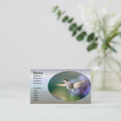 Hummingbird Flying Visitenkarte (Stehend Vorderseite)