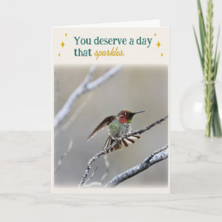Hummingbird Folded Birthday Card Karte