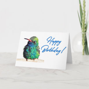 Hummingbird Foto Happy Birthday Card Dankeskarte