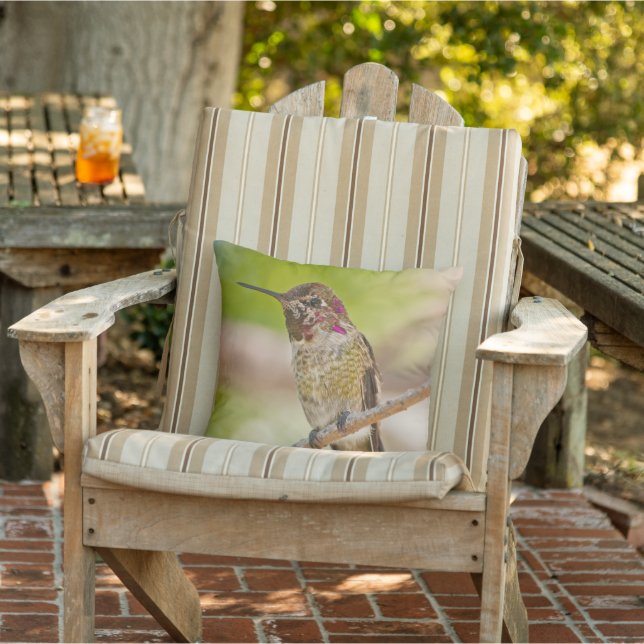 Hummingbird Foto Outdoor Throw Kissen (Stuhl)