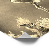 Hummingbird Fotografie Sepia Wall Dekoration Print (Ecke)