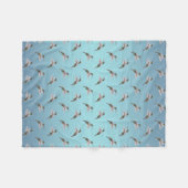Hummingbird Frenzy Fleece Blanket (Light Blue Mix) (Vorderseite (Horizontal))