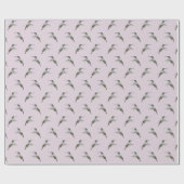 Hummingbird Frenzy Wrapping Paper (Dusty Pink) Geschenkpapier (Flach)
