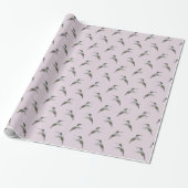 Hummingbird Frenzy Wrapping Paper (Dusty Pink) Geschenkpapier (Ungerollt)