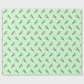 Hummingbird Frenzy Wrapping Paper (Light Green) Geschenkpapier (Flach)