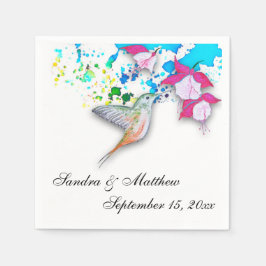 Hummingbird & Fuchsia Personalisiert Paper Napkins Serviette