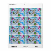 Hummingbird & Fuchsia Wedding Return Address Label (Vorne)