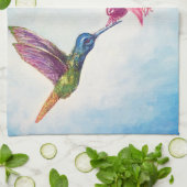 Hummingbird, Fuschia, Blume, Geschirrtuch (Gefaltet)